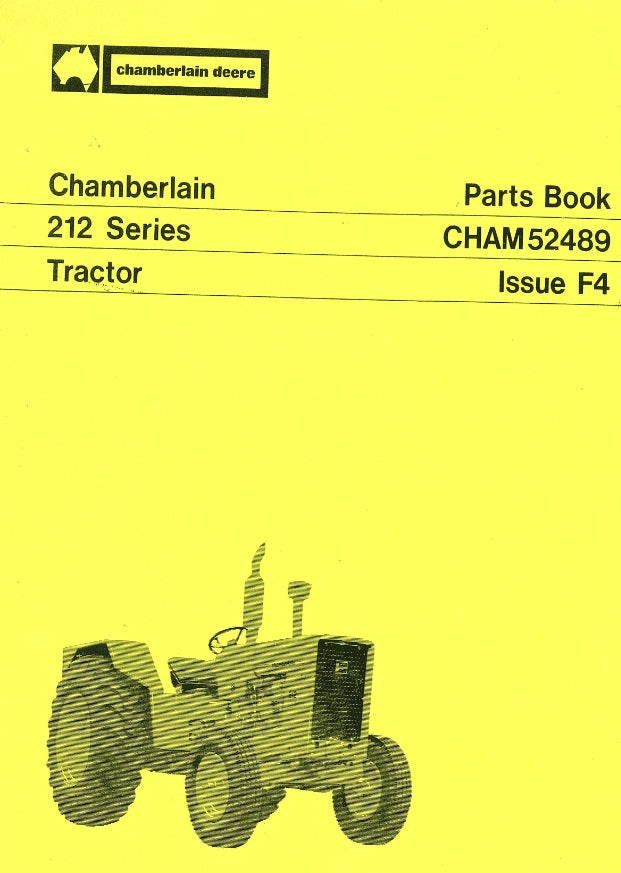 Chamberlain 212 Series Tractor Parts Book (Manual) Rally Badges