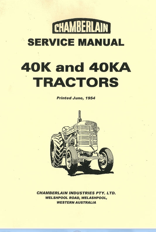 Chamberlain 40K & 40KA Tractors - Service Manual (Manual)