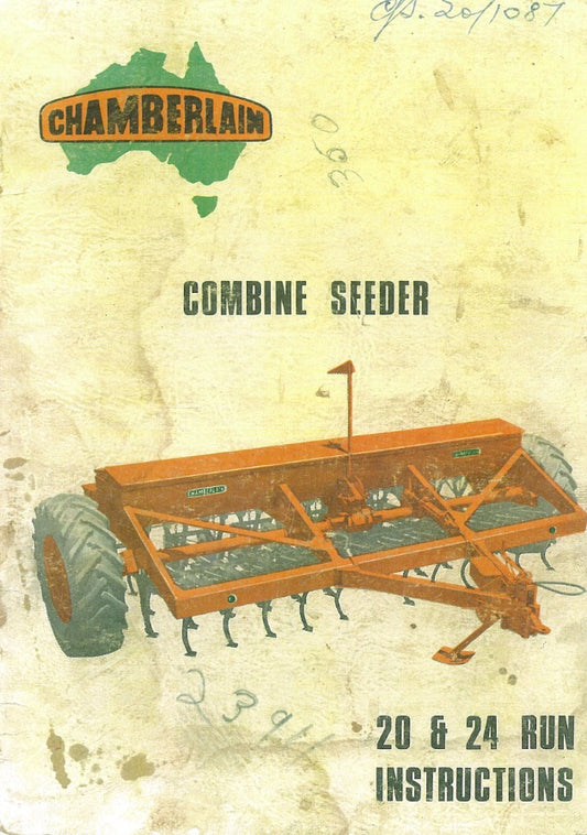 Chamberlain Combine Seeder - 20 & 24 Run Instructions (Manual)