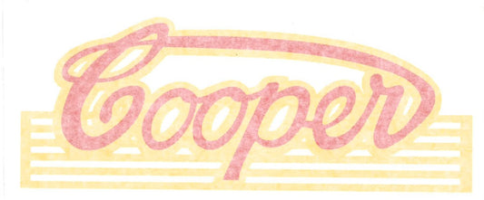 Cooper 12" x 4.5" (Red & Gold) (Decal)