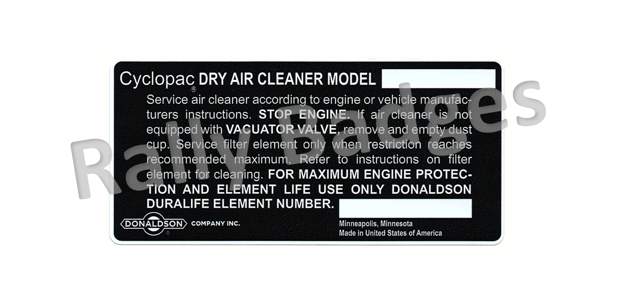 Chamberlain Air Cleaner - (Decal)