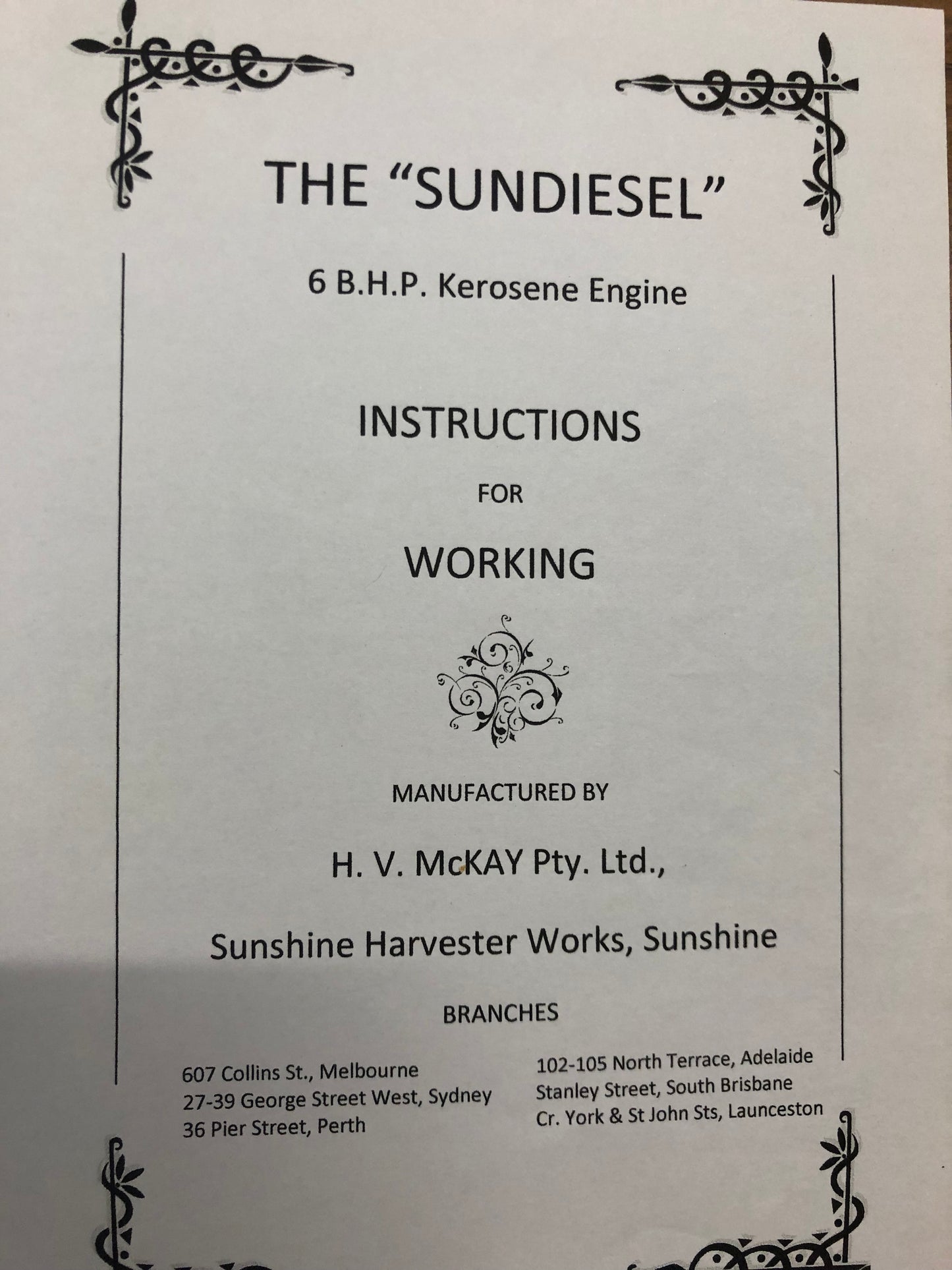 Sundiesel 6bhp Kerosene Engine