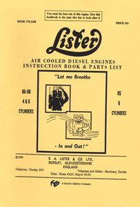 Lister HA HB 4 & 6 Cylinders HS 6 Cylinders (Manual)