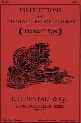 Bentall Petrol Engines Pioneer Type (Manual)