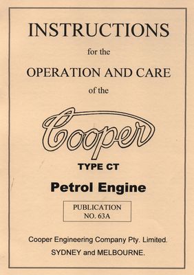 Cooper Type CT Petrol Engine (Manual)