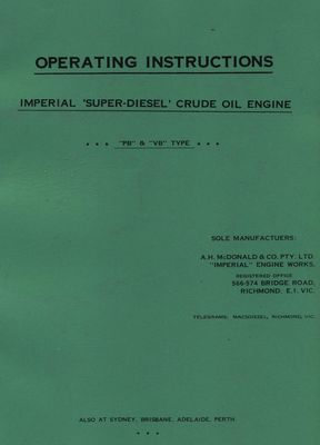 McDonald Imperial Super-Diesel Type PB & VB (Manual)