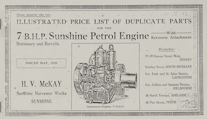 Sunshine Petrol Engine 7BHP (Manual)