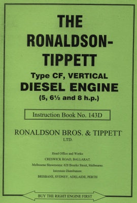 Ronaldson-Tippett Type CF 5, 6.5 & 8 HP Diesel Engine (Manual)