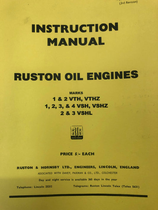 Ruston Oil Engines    V