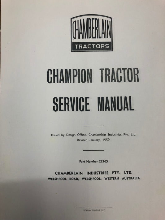 Chamberlain Champion Tractor (Manual)