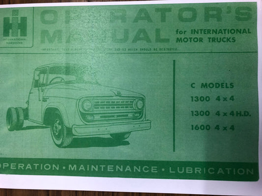 International Trucks C Models