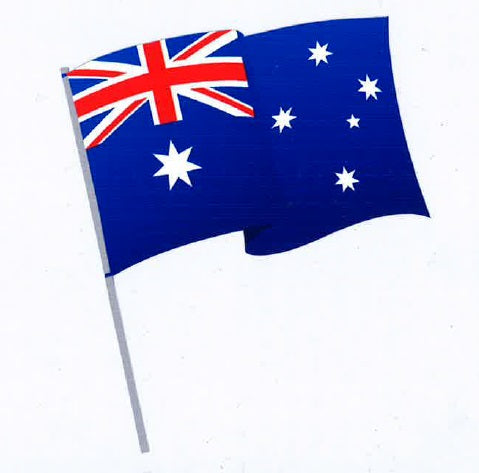 Australian Flag 3.5" x 3" (Decal)