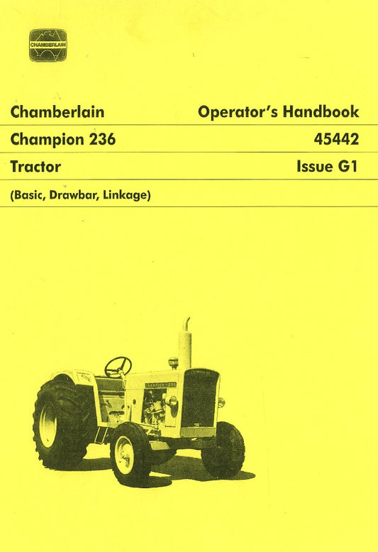 Chamberlain Champion 236 Tractor - Operators Handbook (Manual)