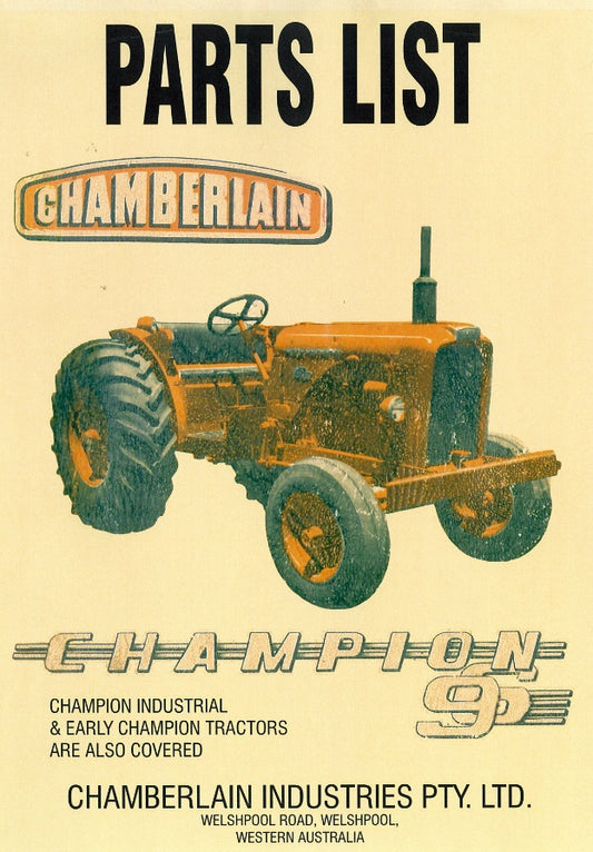 Chamberlain Champion 9G Parts List (Manual)