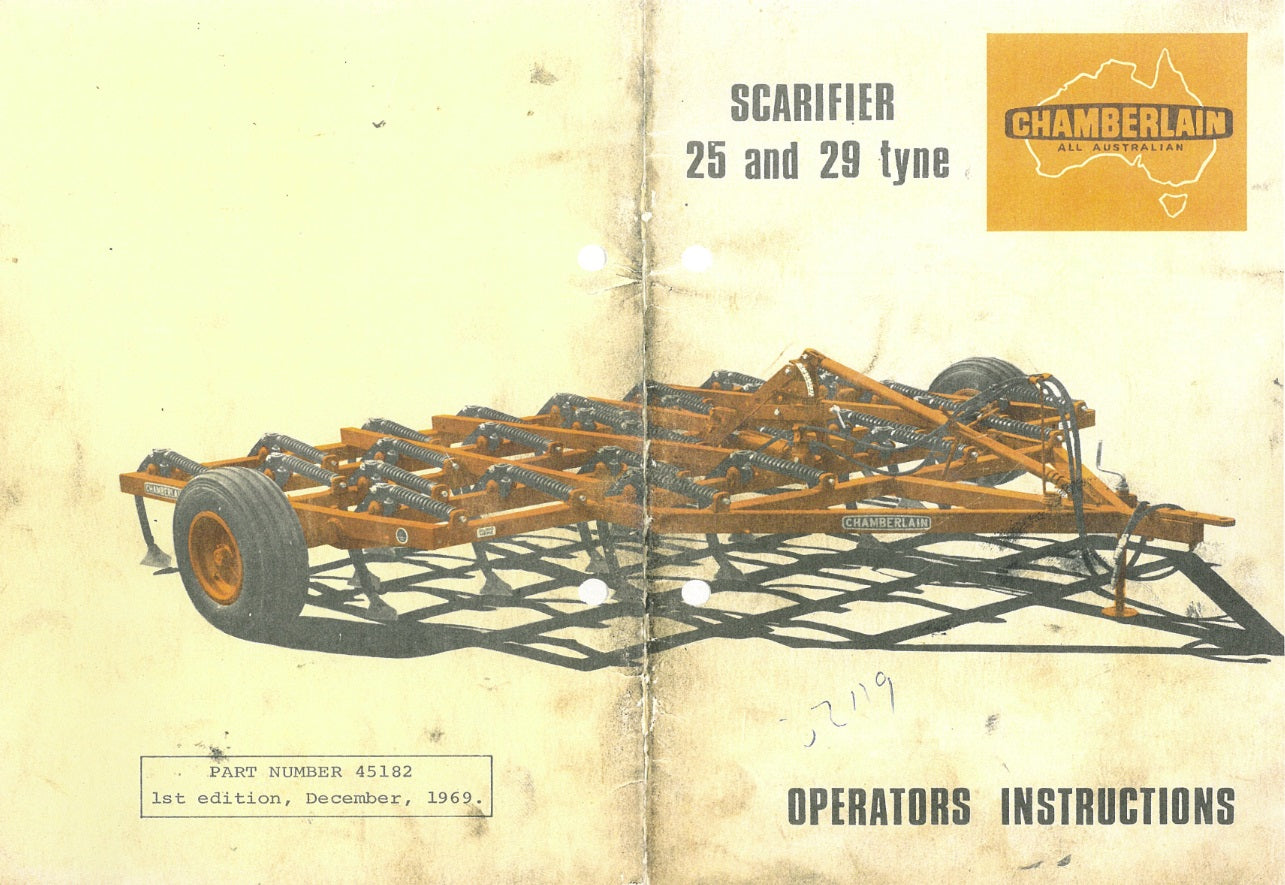 Chamberlain Scarifier 25 & 29 Tyne - Operators Instructions (Manual)