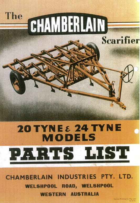 Chamberlain Scarifier 20 & 24 Tyne (Manual)