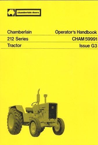 Chamberlain 212 Series Tractor - Operators Handbook (Manual)