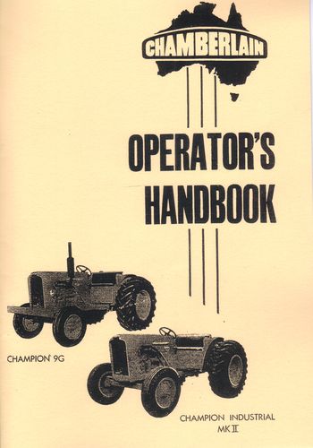 Chamberlain Champion 9G & Champion Industrial MK II Operators Handbook (Manual)