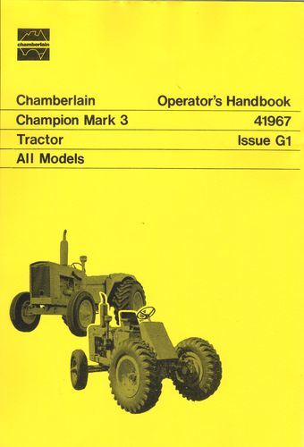 Chamberlain Champion Mark 3 Tractor - Operators Handbook (Manual)
