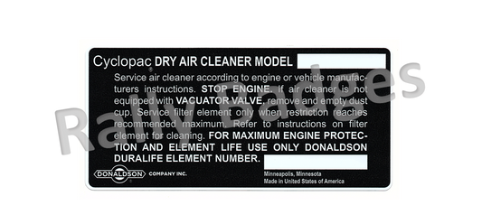 Chamberlain Air Cleaner - (Decal)