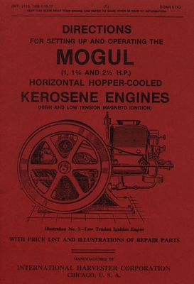 IHC Mogul 1, 1.75 and 2.5HP Horizontal Hopper-Cooled Kerosene Engine (Manual)