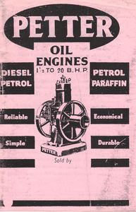 Petter Oil Engines 1.5 - 20 BHP (Manual)