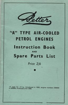 Petter A Type Air Cooled Petrol Engines (Manual)