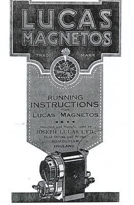 Lucas Magnetos Running Instructions (Manual)