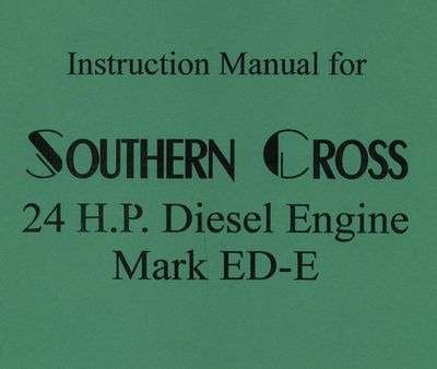 Southern Cross ED-E 24 HP Diesel Engine (Manual)