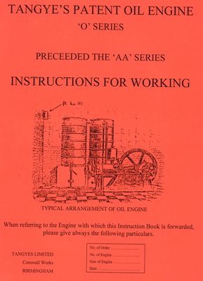 Tangye's Patent Oil Engine Series O (Manual)