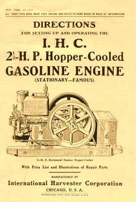 IHC Famous 2.5 HP Hopper Cooled (Manual)