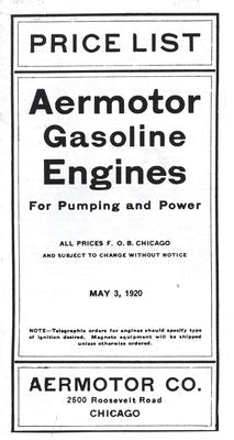 Aermotor Gasoline Engines (Manual)