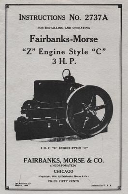 Fairbanks-Morse Z Engine Style C 3hp No. 2737A (Manual)