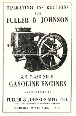 Fuller & Johnson 3, 5, 7 & 9hp Gasoline Engines (Manual)
