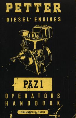 Petter PAZ 1 Diesel Engines (Manual)