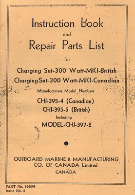 Outboard Marine CHI-395-4 (Canadian) CHI -395-5 (British) (Manual)