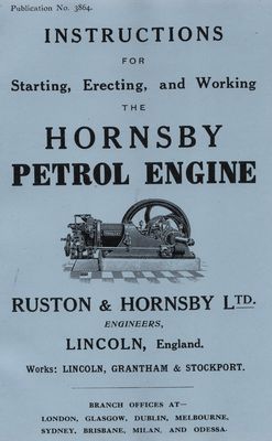 Hornsby Petrol Engine Instructions Ruston & Hornsby Ltd (Manual)