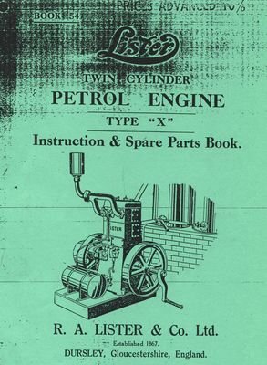 Lister Type X Petrol Engine (Manual)