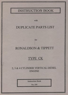 Ronaldson-Tippett Type CK 2, 3 & 4 cylinder Vertical Diesel Engines (Manual)