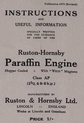 Ruston-Hornsby Class AP with Wico Magneto (Manual)