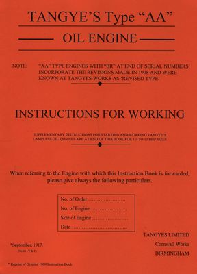 Tangye's Type AA Oil Engine (Manual)
