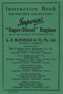 McDonald Imperial Super-Diesel Type CE & SE (Manual)