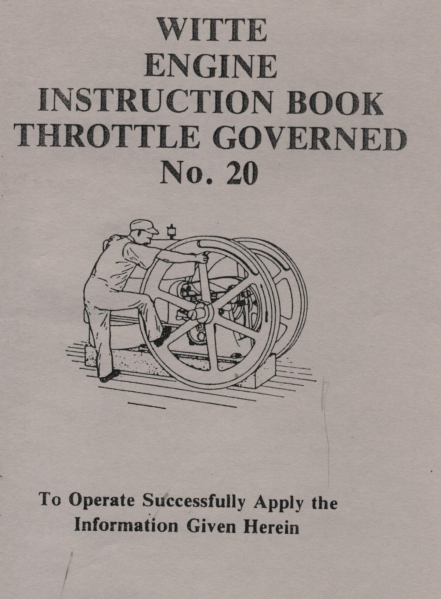 Witte Engine Throttle Governed Bk.#20 (Manual)