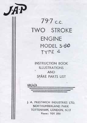 JAP / J.A.P 79.7cc Two Stroke Model S 80 Type 4 (Manual)