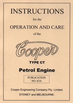 Cooper Type CT Petrol Engine (Manual)