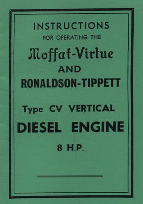 Moffat-Virtue & Ronaldson-Tippett Type CV Vertical Diesel Engine (Manual)