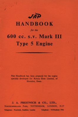 JAP / J.A.P 600cc Mark III Type 5 Engine (Manual)