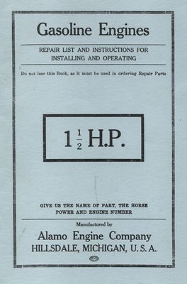 Alamo 1.5HP Gasoline Engines (Manual)