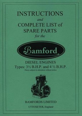 Bamfords Diesel Engines 3.5 BHP,  4.5 BHP (Manual)