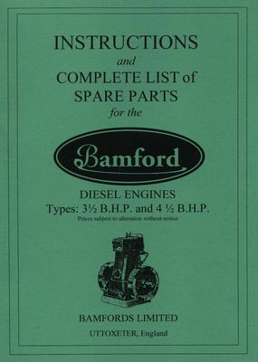 Bamfords Diesel Engines 3.5 BHP,  4.5 BHP (Manual)